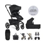 EASYWALKER SET XXL kočík kombinovaný Jimmey Pepper Black s príslušenstvom