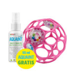 OBALL Hračka Oball RATTLE 10 cm dark pink 0m+AQUAINT 100% ekologická čistiaca voda 50 ml