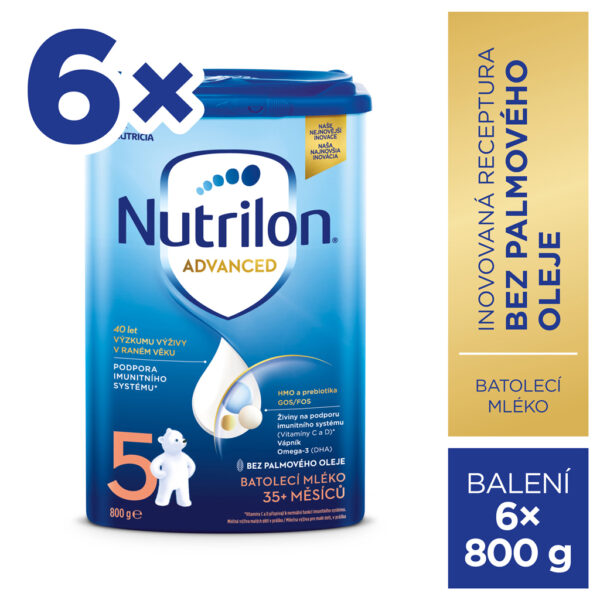 NUTRILON Mlieko batoľacie 5 Advanced 6x 800 g