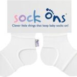 KIKKO SOCK ONS Držiak ponožiek Classic, biela (0-6m)