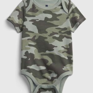 GAP Body krátky rukáv maskáčový vzor chlapec 18-24m