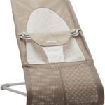 BABYBJÖRN Lehátko Balance Soft Grey Beige/White mesh, svetlá šedá konštrukcia