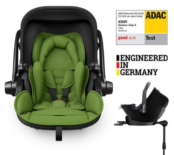 KIDDY Autosedačka Evoluna i-size 2 + Isofix základňa 40-83 cm Cactus Green