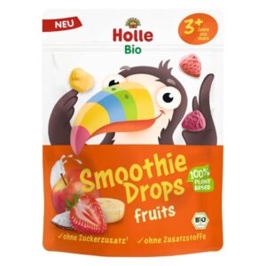 HOLLE Bio Cukríky ovocné Smoothies drops s kokosovým mliekom 15g (3r+)