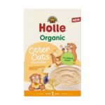 HOLLE Bio-Organic Kaša s ovsenými vločkami, Otter Oats, jablko, banán, slivky 200g (1r+)